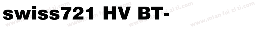 swiss721 HV BT字体转换